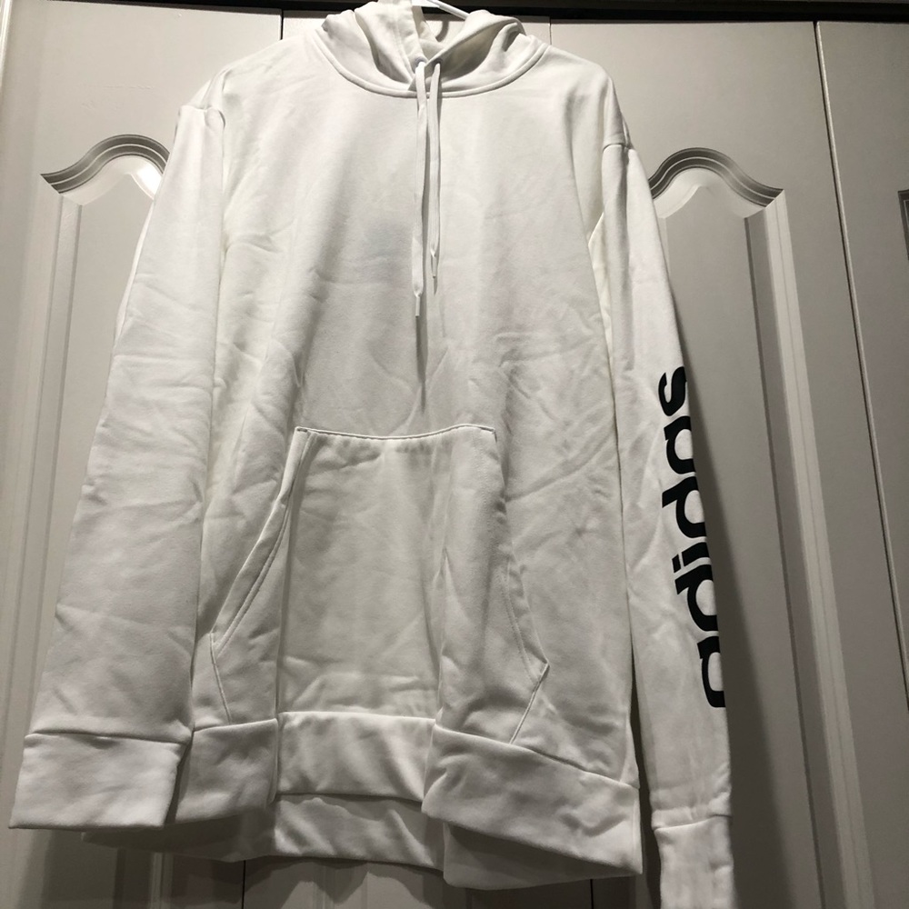 Adidas Men's Fleece Pullover Hoodie w/ Arm Script